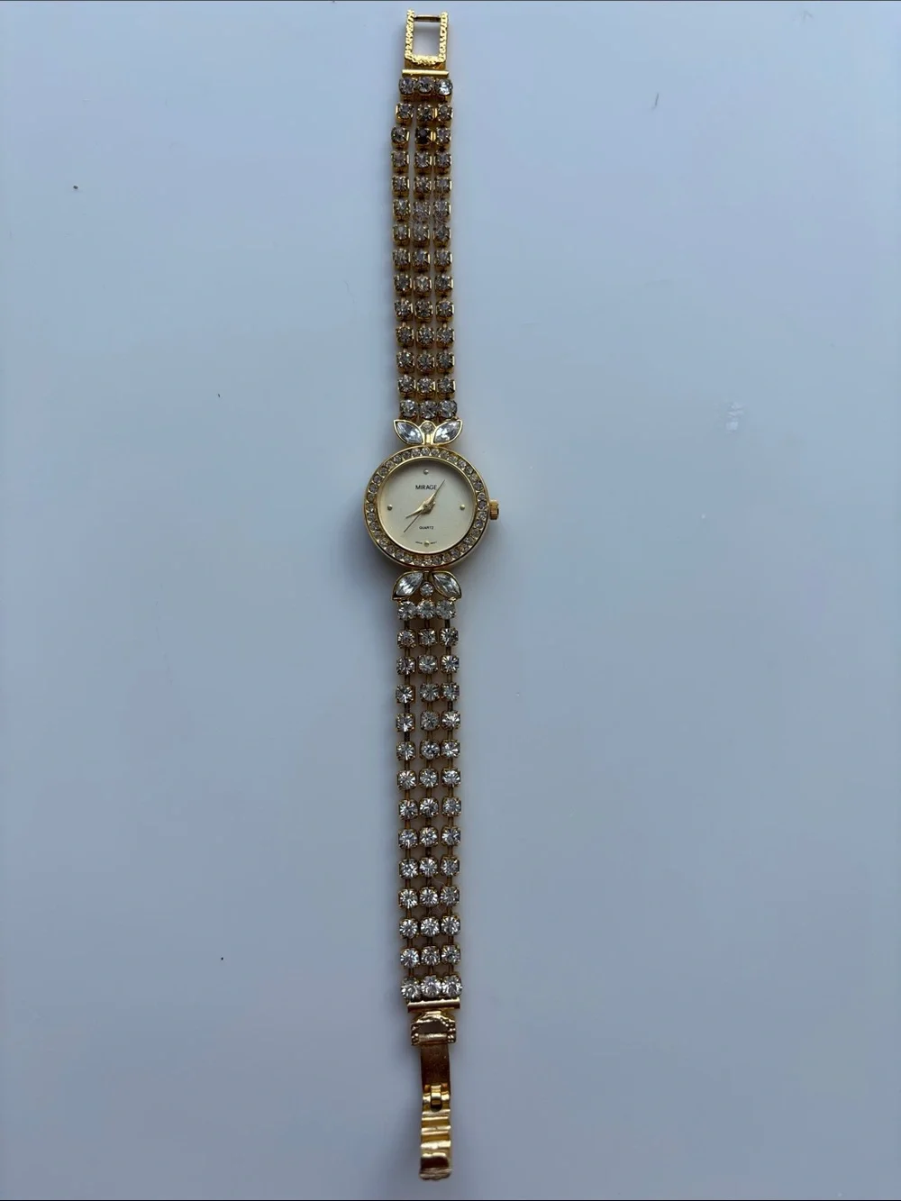 Hong Kong Vintage Mirage Gold-Tone Quartz Bracelet Watch